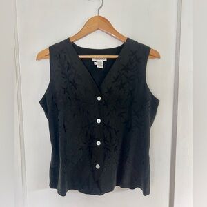 Vintage Rafaella Silk Embroidered Vest